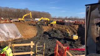 Komatsu PC220 Excavator working hard in Murray, KY
