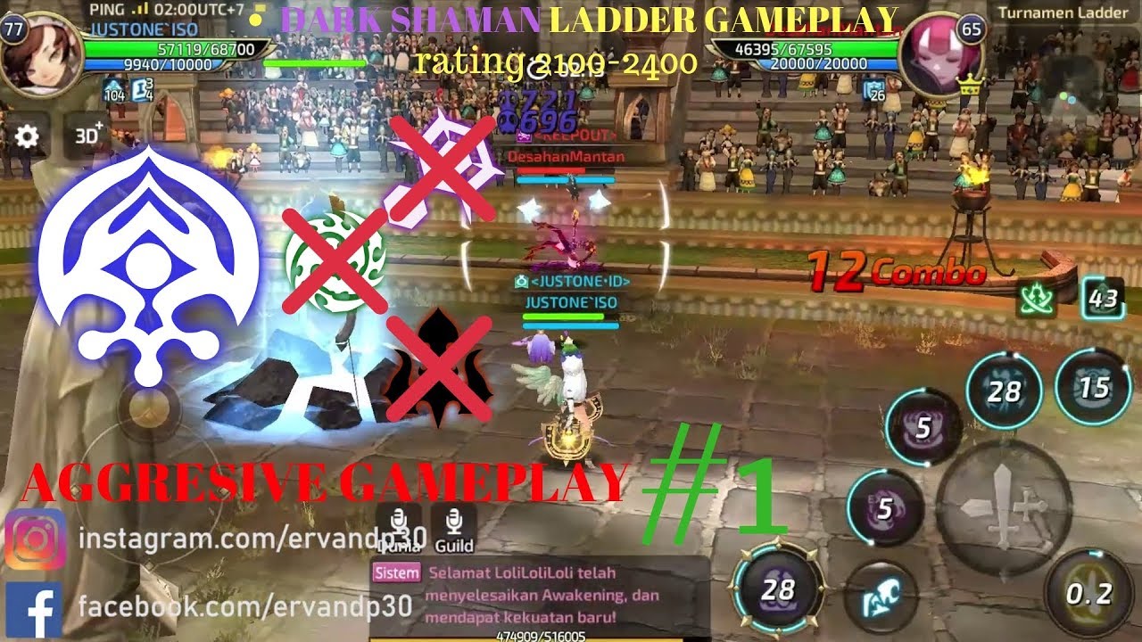 Easy 2100 to 2400 - Dragon Nest M Dark Shaman Ladder Agressive Gameplay #1