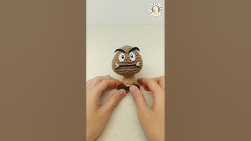 Amigurumi Mario Goomba | Full video tutorial is on my channel | #crochet goomba #supermario #shorts