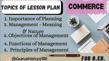 Lesson Plans for Commerce || B.Ed. ||English Medium || D.L.Ed. || Lesson Plans Kaise Bnaye ||