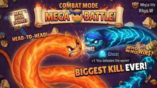 BIGGEST KILL EVER! 😱 New High Score in Snake Game | Epic Boss Fight 🐍🔥#snake #shorts 