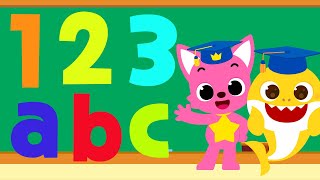 [30 MIN] Fun Counting & ABC songs | Learn 1~10 | Phonics Songs | 15-Minute Learning with Baby shark