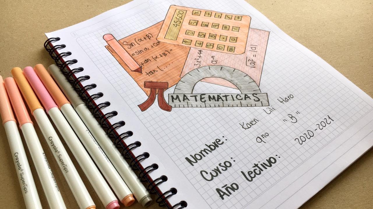 Como hacer una carátula de MATEMÁTICA? - YouTube