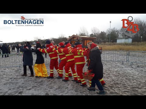 Boltenhagen Neujahrs baden 2019 Part 3 Durchgang der Männer ... @poolkuschel