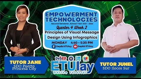 Principles of Visual Message Design Using Infographics || Empowerment Technologies || SHS Q4 W2