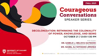 Decolonization: Rethinking the coloniality of power, knowledge and being｜Webinar