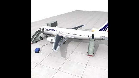 Airbus A320 Air France & Ground Equipment 3D model from CGTrader.com