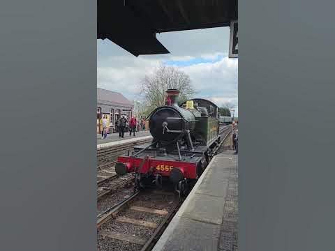 GWR Small Prairie 4555 arriving at Bridgnorth on the Severn Valley