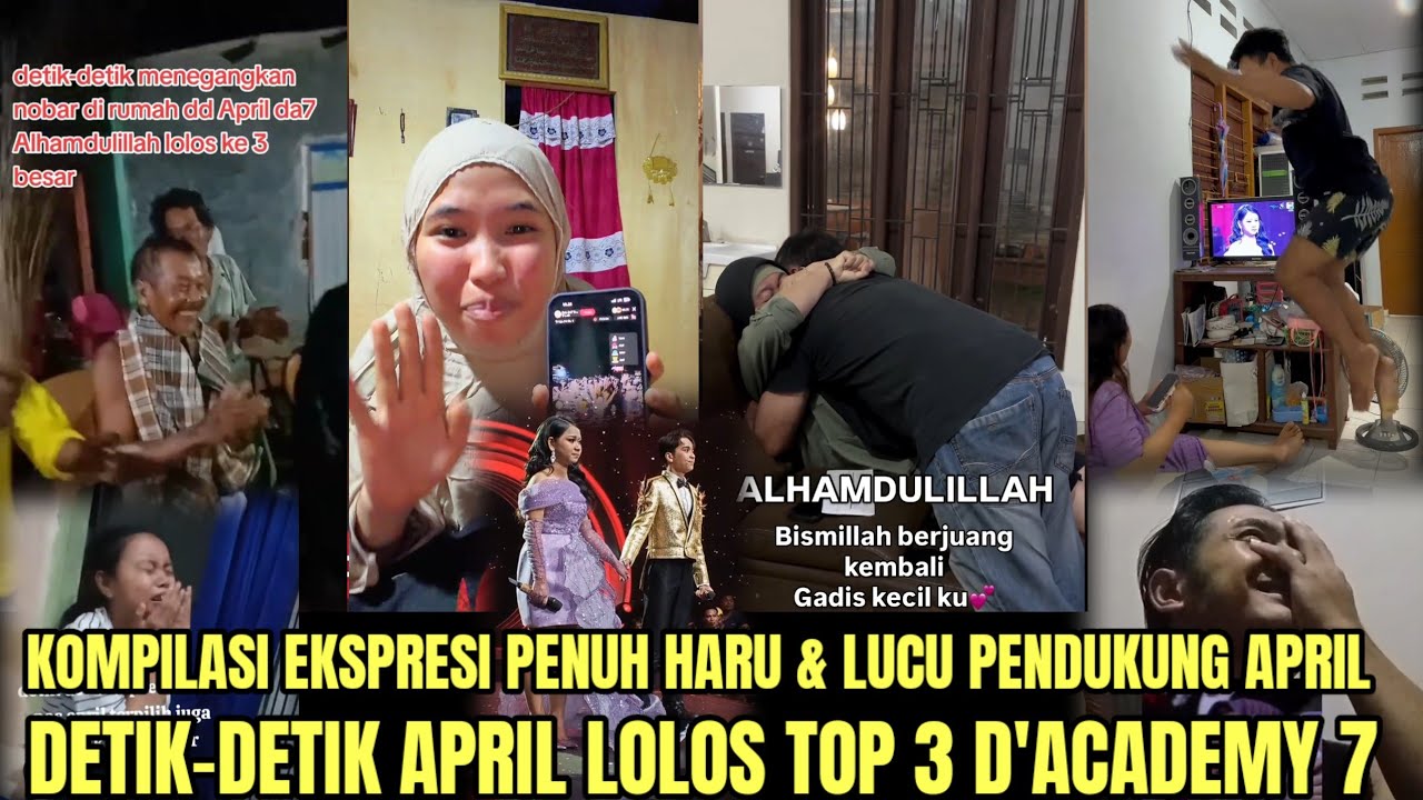 KOMPILASI MOMEN HARU PARA PENDUKUNG APRIL MENYAKSIKAN DETIK-DETIK APRIL LOLOS TOP 3