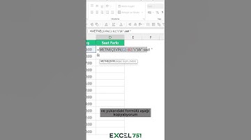 Excel - Saat ve Dakika Olarak Zaman Farkı Hesaplama - EXCEL 751 #excel751 #excel