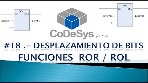 CODESYS 3.5 SP4 - FUNCIONES ROL - ROR (CORRIMIENTO DE BITS)