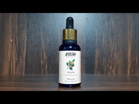 Nykaa argan cold pressed carrier oil review, ARGAN OIL for body hair & nails, 100%organic ArganOil