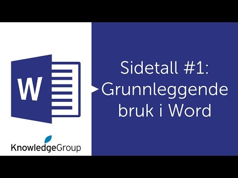 Video: Hvordan Lage Sidetall I Et Word