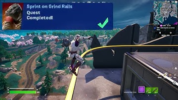 Sprint on Grind Rails Fortnite