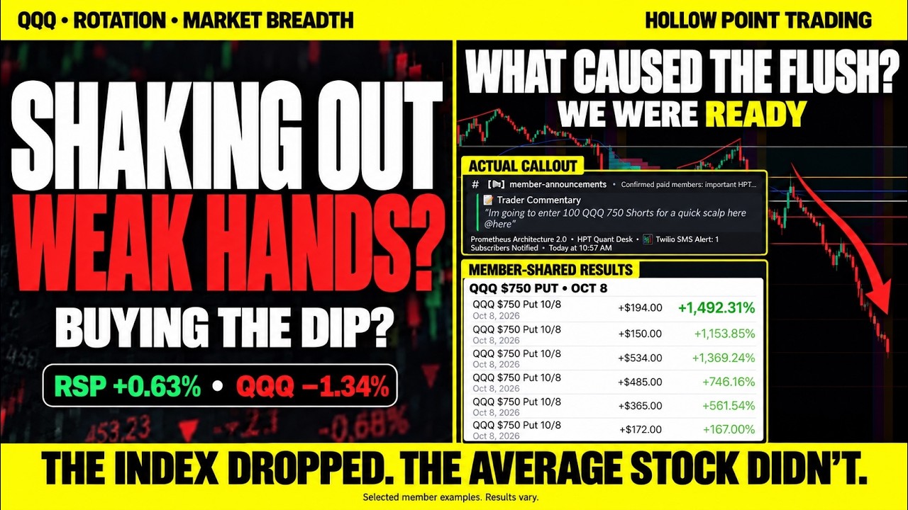 https://youtu.be/pwHa-X0bREw ## Stock Market Update: QQQ Flushed. We Were Ready. …
