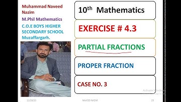 Partial fraction case 3 | Exercise 4.3