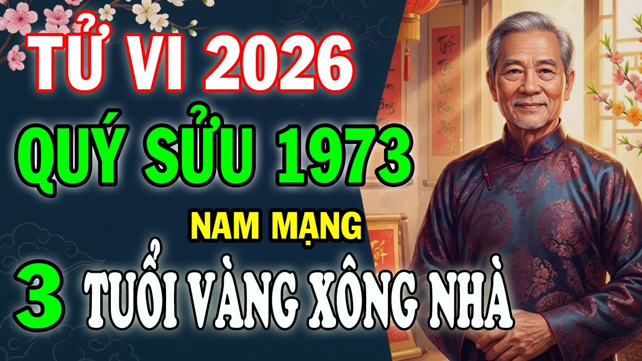 QUÝ SỬU 1973 Tử vi 2026 Nam Mạng - 3 tuổi xông nhà MỞ PHÚC – GIỮ LỘC – AN NHIÊN cả năm
