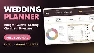Wedding Planner Spreadsheet Tutorial | Budget, Guest List, Seating Chart & Checklist