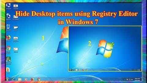 how to hide desktop items using registry editor in windows 7