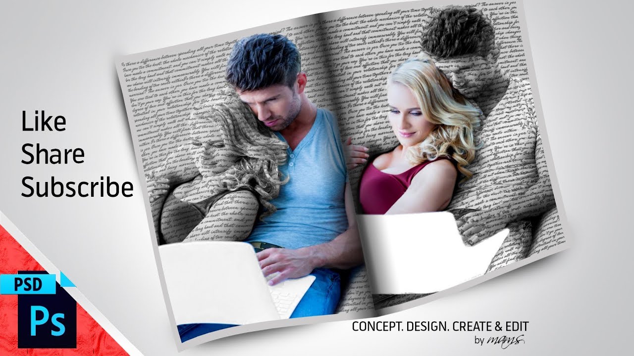 Typography  Manipulation with lovely Couple in Photoshop CC | Sketch Station