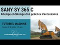 Sany sy 365 c  attelage et dtelage dun godet ou daccessoires