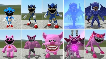 THE EVOLUTION OF SONIC VS PICKY PIGGY SMILING CRITTERS POPPY PLAYTIME CHAPTER 3 In Garry