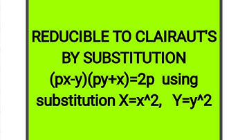 REDUCIBLE TO CLAIRAUT