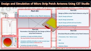 How to Design and Simulate Inset Feed Microstrip Patch Antenna using CST Studio | AWP Lab Tutorial 8