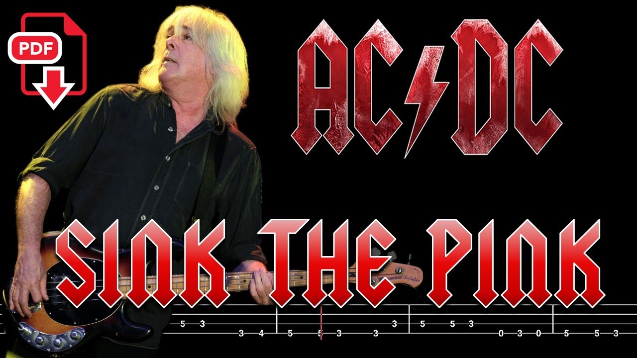 AC/DC - Sink the Pink (🔴Bass Tabs | Notation) @ChamisBass #chamisbass # ...