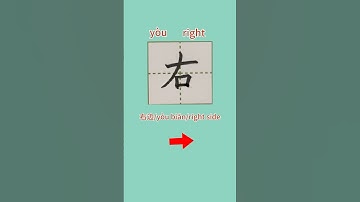 68【右yòu】Chinese character stroke/read and write right in Chinese/pinyin