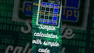 how to code a calculator with html, css and JavaScript code simple coding