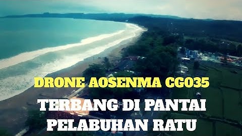 Drone Aosenma CG035 Terbang di Pantai Pelabuhan Ratu