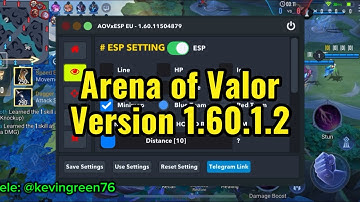 Arena Of Valor Mod Menu New Update 1.60 Sever EU | Map Hack, Aimbot All Hero, Esp Line, Unlock Skins