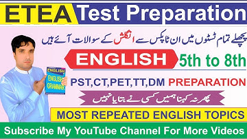 ETEA test preparation 2025 | Etea English Portion | Lesson 01 #eteamcqs