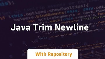 java trim newline