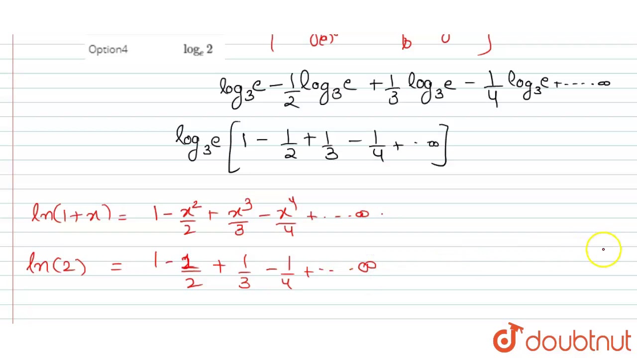 The Value Of log e E Log 9 E Log 27 E Log 81 E infty Is The Value Of log e E Log 9 E Log 27 E Log 81 E infty Is