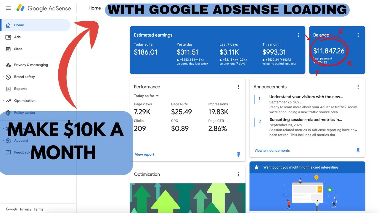 How to MAKE MONEY with Google AdSense loading in 2025 (NO ADS LIMIT ...
