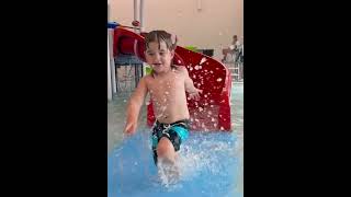 Big Splash Water Slide 🛝 at the Jack Link 🐮🥩Pool