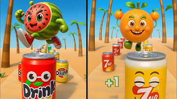 Juice Run🍹 | Yellow vs Red vs Green Juice Can 🍹Who Will Win❓ Walkthrough Funny 🤣 Gameplay | Android🥵