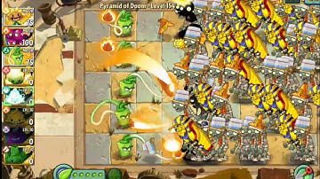 plants vs zombies 2 pyramid of Doom level 154
