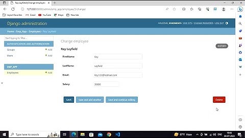 Crud Operations Using Python Django Models