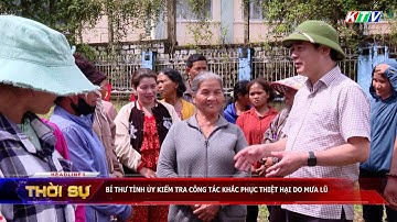 Bí thư Tỉnh ủy kiểm tra công tác khắc phục thiệt hại do mưa lũ | Thời sự tối 24.11.2025