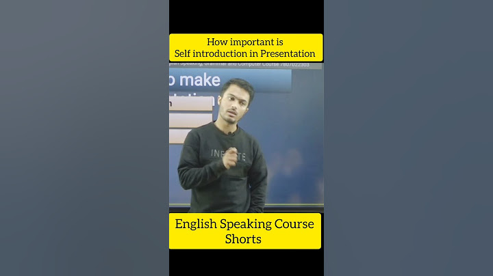 Importance of Self Introduction in #Presentation #dailyenglish #englishspeakingcourse #learnenglish