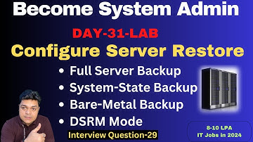 Become System Admin in 2024 ! How to configure Server Restore using DSRM Mode step by step guide !