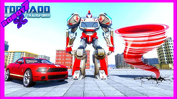 Tornado Robot Car Transform: Hurricane Robot Games Android gameplay