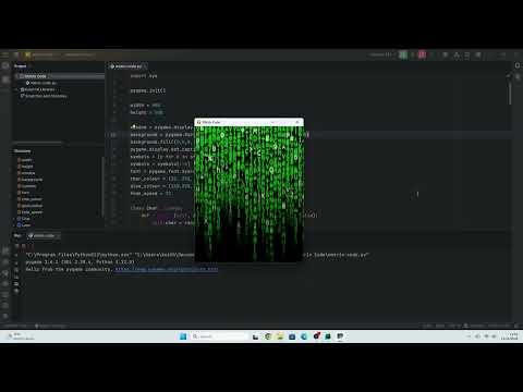 Matrix Code App In Python With Pygame (Wake up, Neo!)