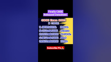 cbse date sheet 2023 | cbse date sheet 2023 class 10 | cbse class 10 date sheet 2023 #cbse #exam2023