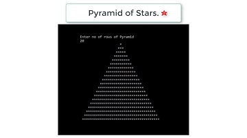 C Program To Draw Pyramid of Stars, using While Loop