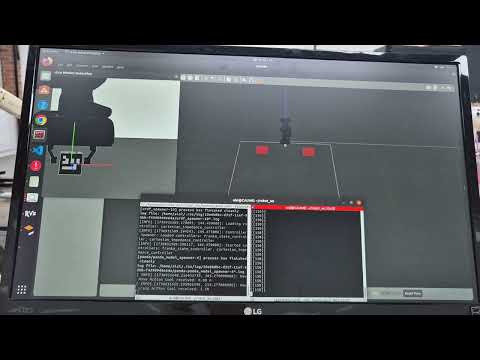 robot manipulator gazebo simulation(pick and place task with aruco marker150)