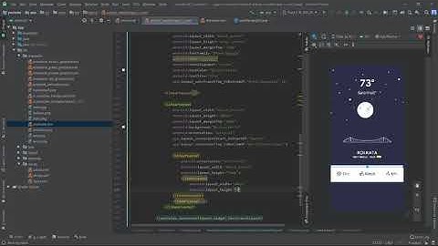 Weather App UI Design part 2 | Android Studio Tutorial | hash nick